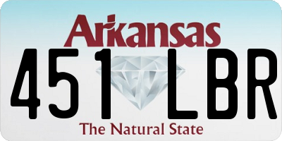 AR license plate 451LBR