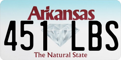 AR license plate 451LBS