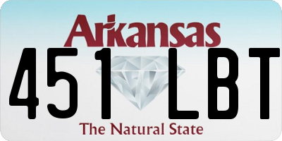 AR license plate 451LBT