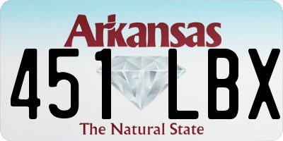 AR license plate 451LBX