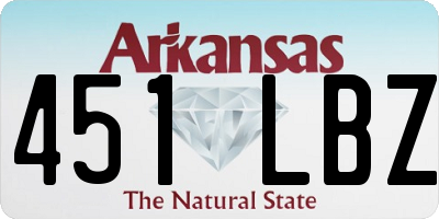 AR license plate 451LBZ