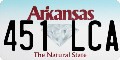 AR license plate 451LCA