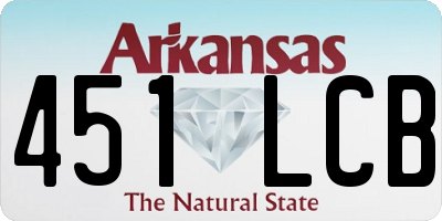 AR license plate 451LCB