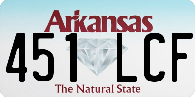 AR license plate 451LCF