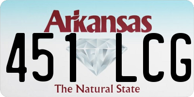 AR license plate 451LCG