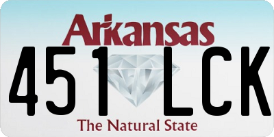 AR license plate 451LCK