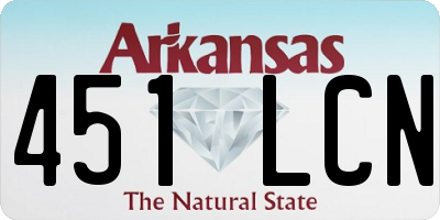 AR license plate 451LCN