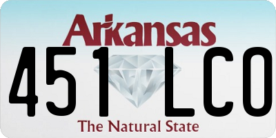 AR license plate 451LCO