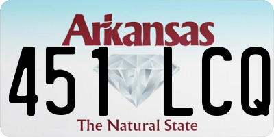 AR license plate 451LCQ
