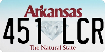 AR license plate 451LCR