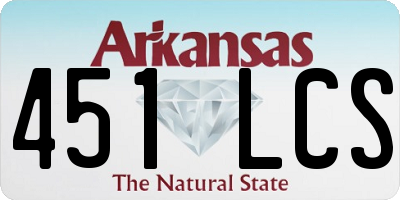 AR license plate 451LCS