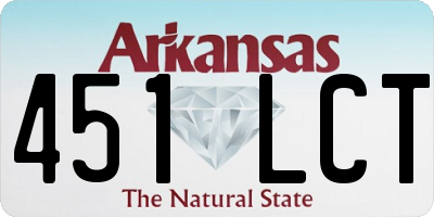 AR license plate 451LCT