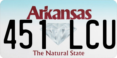 AR license plate 451LCU