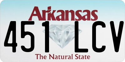 AR license plate 451LCV