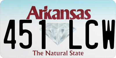 AR license plate 451LCW