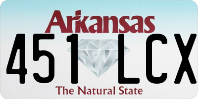 AR license plate 451LCX