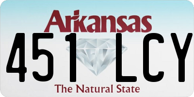 AR license plate 451LCY