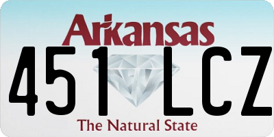 AR license plate 451LCZ
