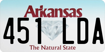 AR license plate 451LDA