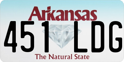 AR license plate 451LDG