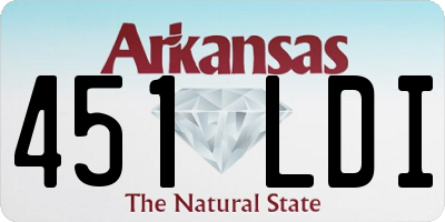 AR license plate 451LDI