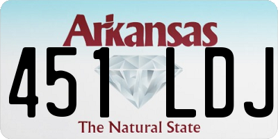 AR license plate 451LDJ