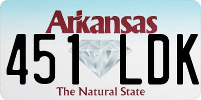 AR license plate 451LDK