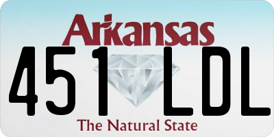 AR license plate 451LDL