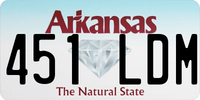AR license plate 451LDM