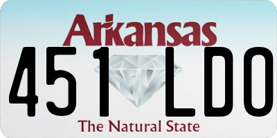 AR license plate 451LDO