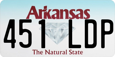AR license plate 451LDP