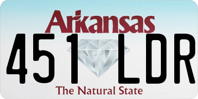 AR license plate 451LDR