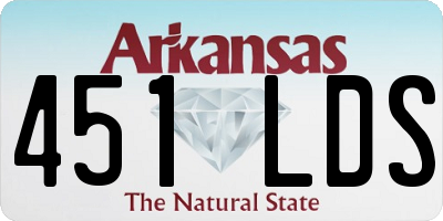 AR license plate 451LDS