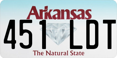 AR license plate 451LDT
