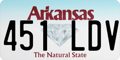 AR license plate 451LDV