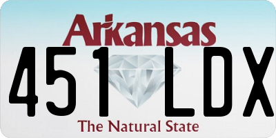 AR license plate 451LDX