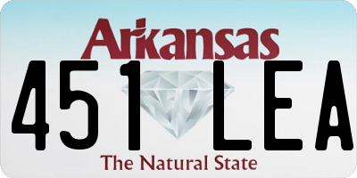 AR license plate 451LEA