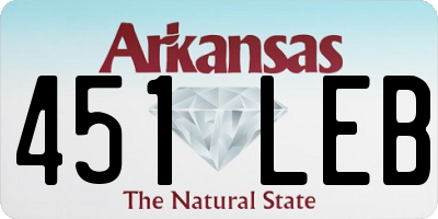 AR license plate 451LEB