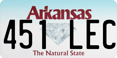AR license plate 451LEC