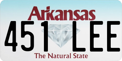 AR license plate 451LEE
