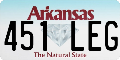 AR license plate 451LEG