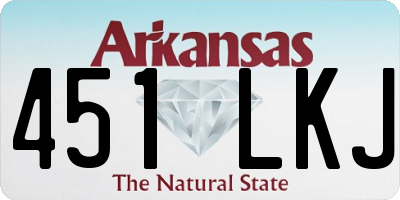 AR license plate 451LKJ
