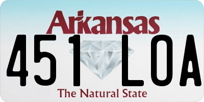 AR license plate 451LOA