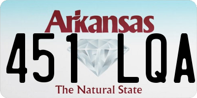 AR license plate 451LQA