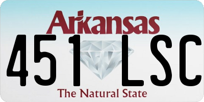 AR license plate 451LSC