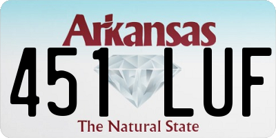 AR license plate 451LUF