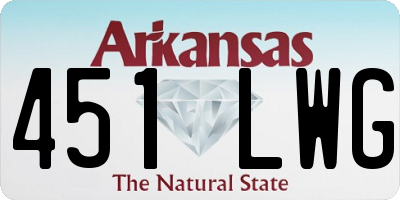 AR license plate 451LWG