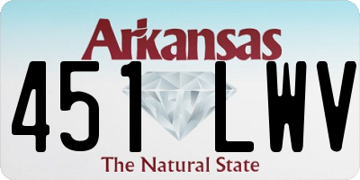 AR license plate 451LWV