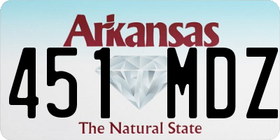 AR license plate 451MDZ