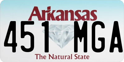 AR license plate 451MGA